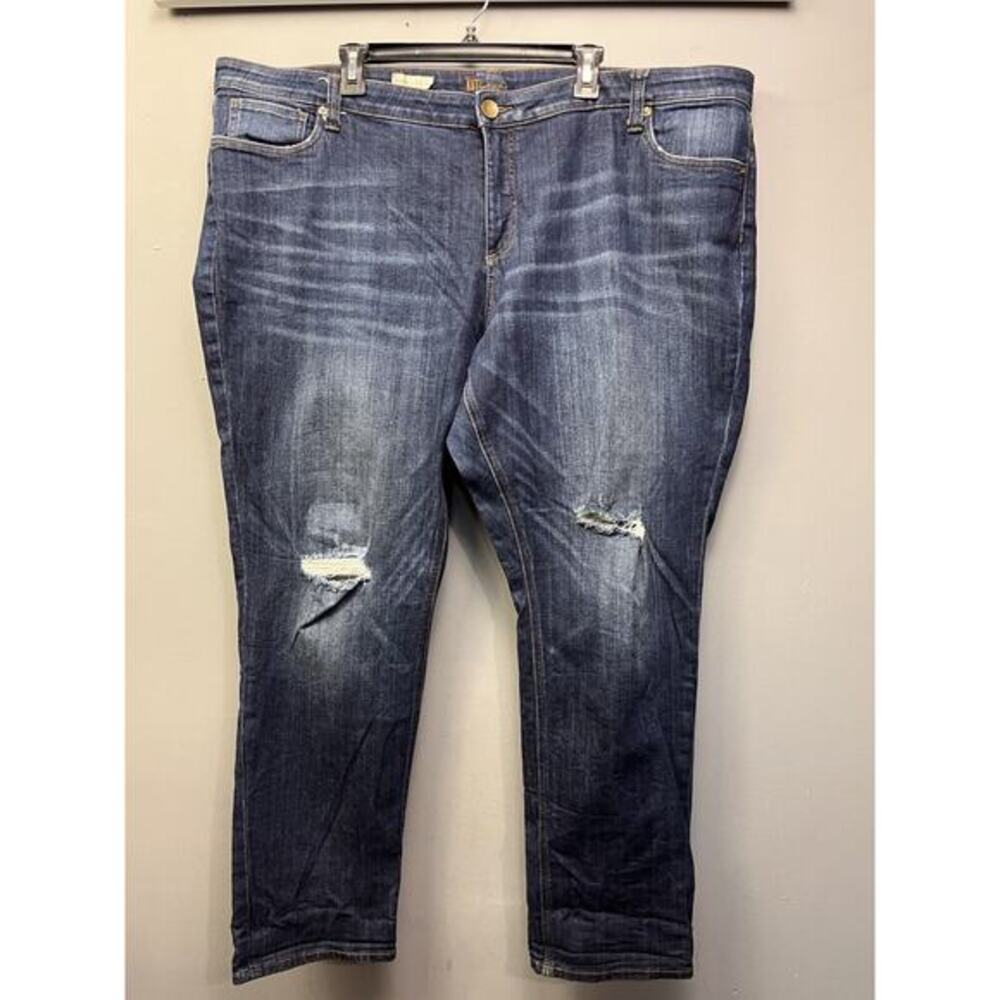 KUT from the Kloth‎ Catherine Slouchy Boyfriend Jeans Womens 24W Stretch Blue